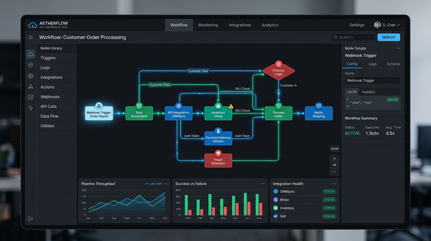 Enterprise n8n Automation Interface